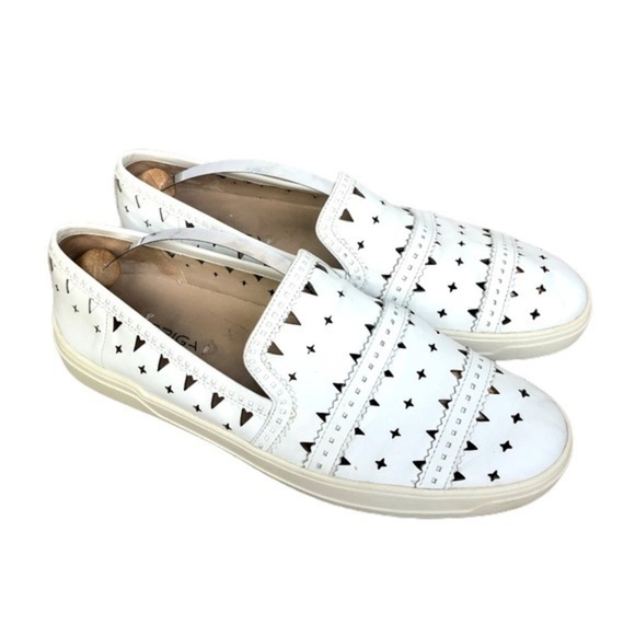 VIA SPIGA white leather cut out fashion sneakers 9 - Picture 10 of 10